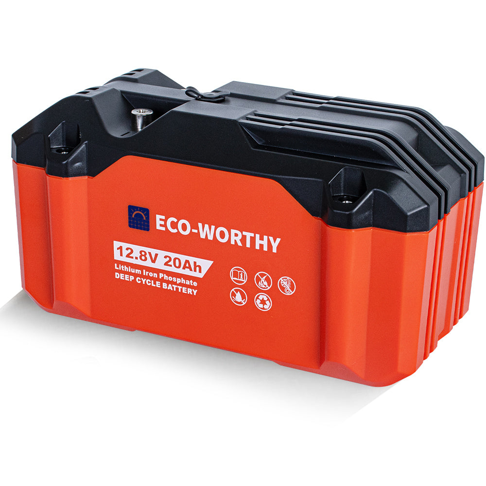 12V 20Ah ポータブル LiFePO4 ディープサイクル充電式バッテリー | ECO-WORTHY – eco-worthy-jp