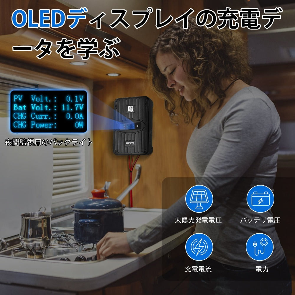 400W 12V(4x100W)完全なMPPTオフグリッドソーラーキット_10