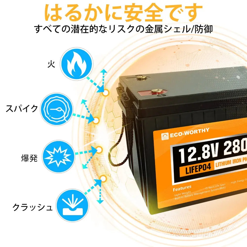 LiFePO4 12V 280Ah リン酸鉄リチウム電池_7