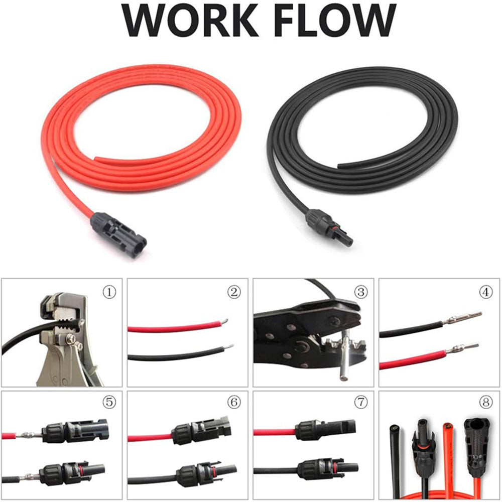 ecoworthy_16ft_11AWG_solar_panel_cable_mc4_connector_112AWG 16.4FT ソーラー延長ケーブル ワイヤ (メスおよびオス MC4 コネクタ付き)_5