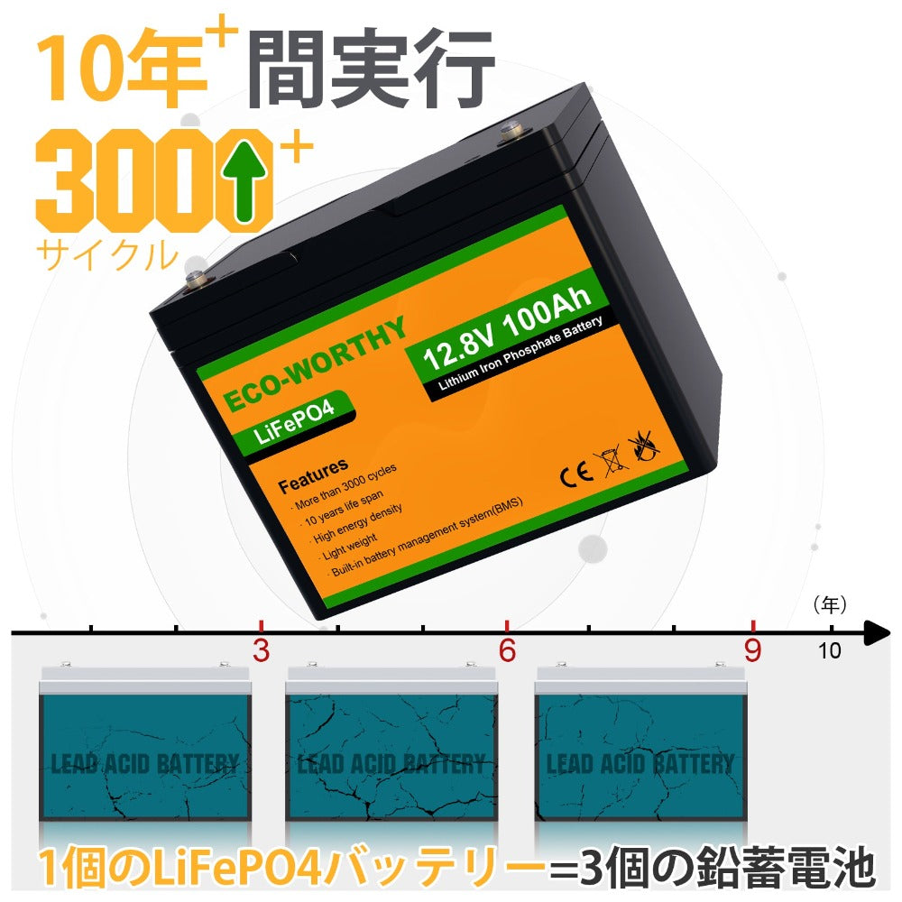 LiFePO4 12V 100Ah リン酸鉄リチウム電池_4