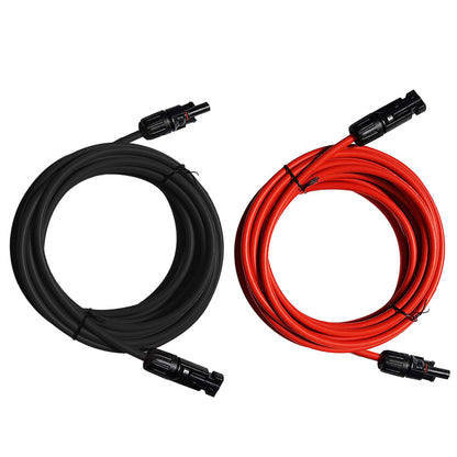ecoworthy_16ft_11AWG_solar_panel_cable_mc4_connector_112AWG 16.4FT ソーラー延長ケーブル ワイヤ (メスおよびオス MC4 コネクタ付き)_2
